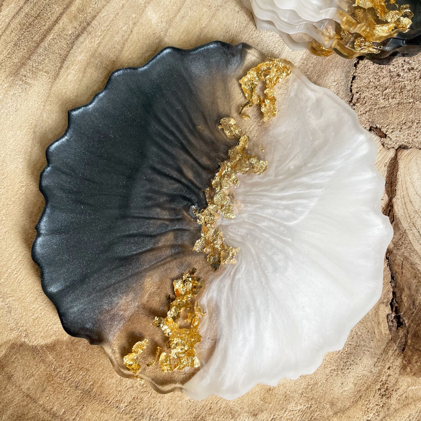 White & Dark Grey Coasters