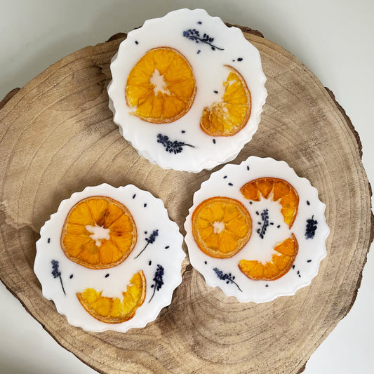 Orange & Lavender Coasters