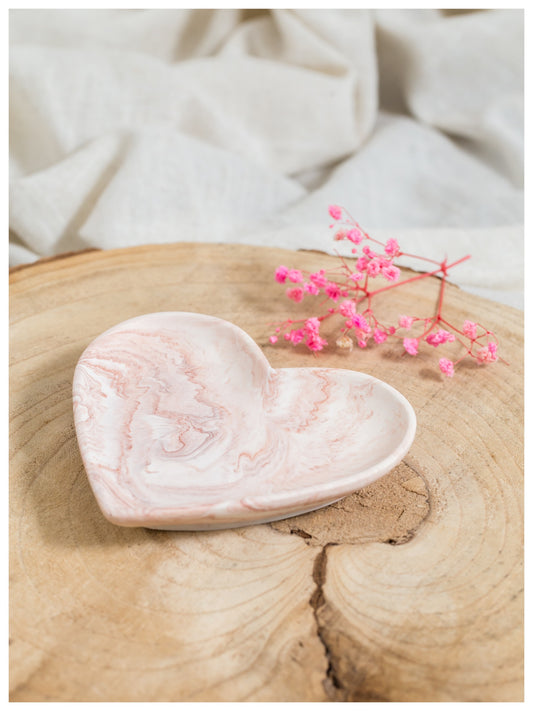 Jesmonite - Large Heart Trinket Dish