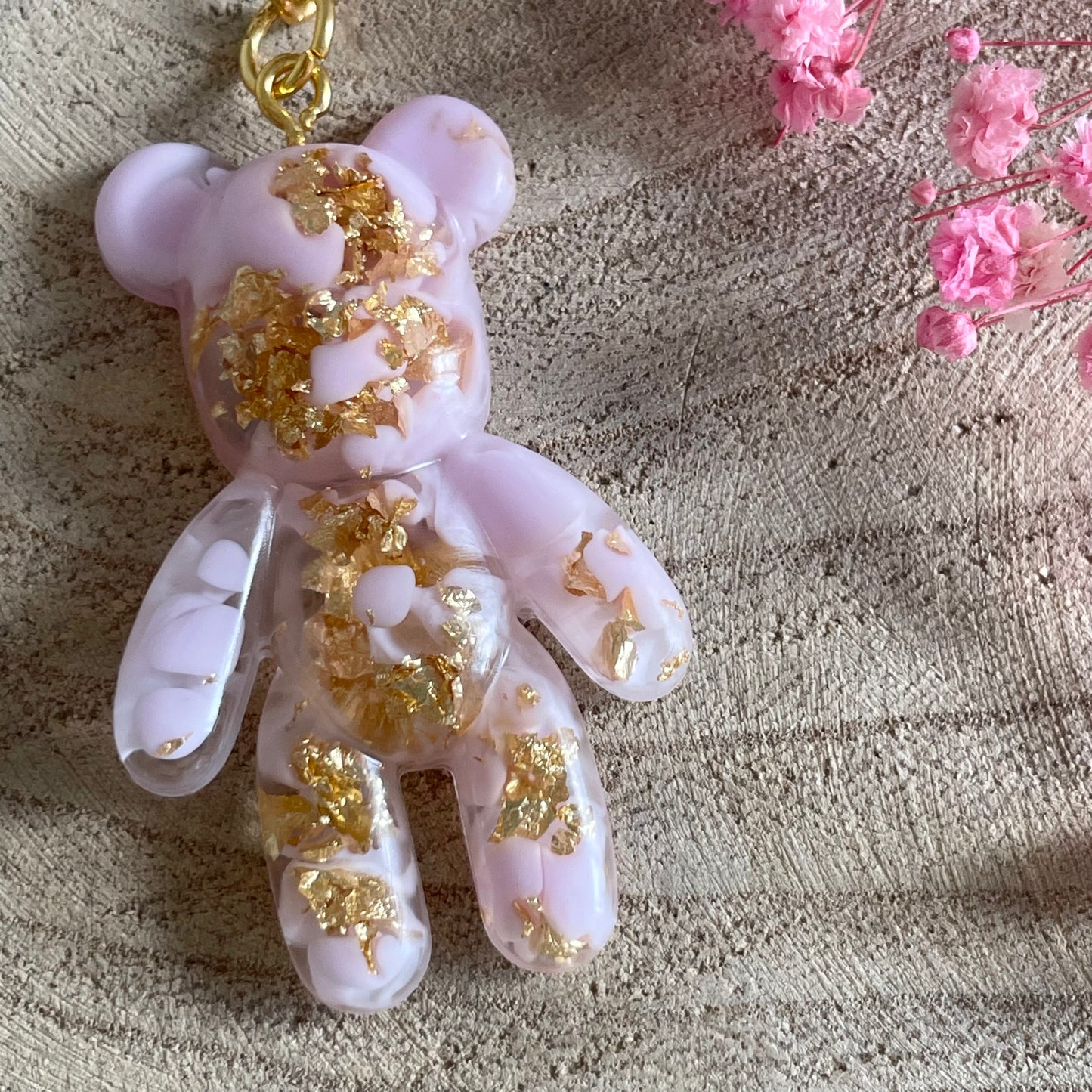 Light Pink Teddy Bear Keychain