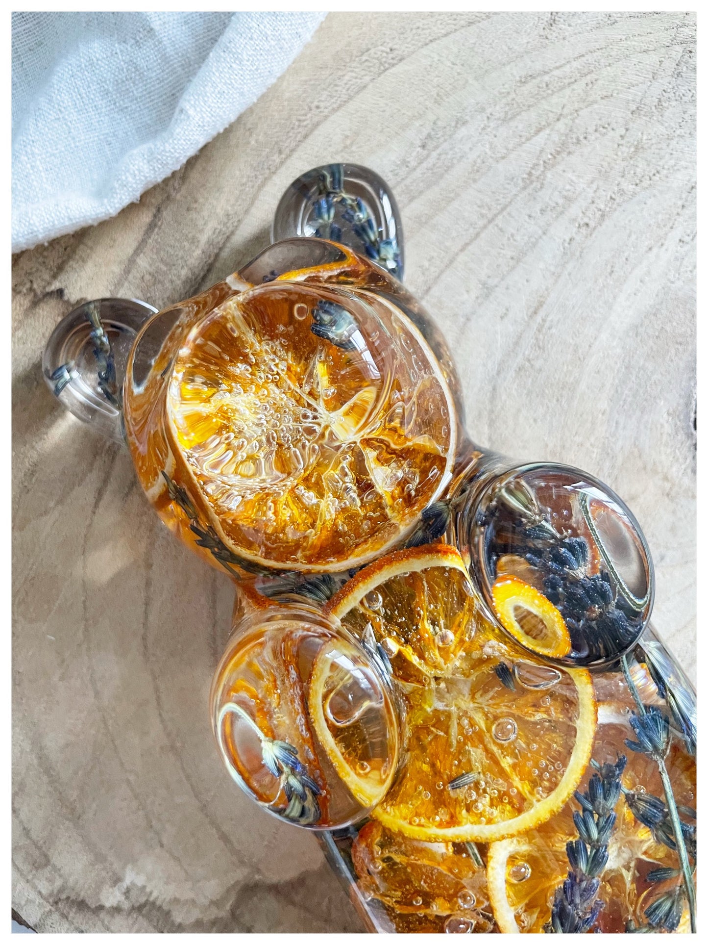 Large Teddy Bear - Orange & Lavender