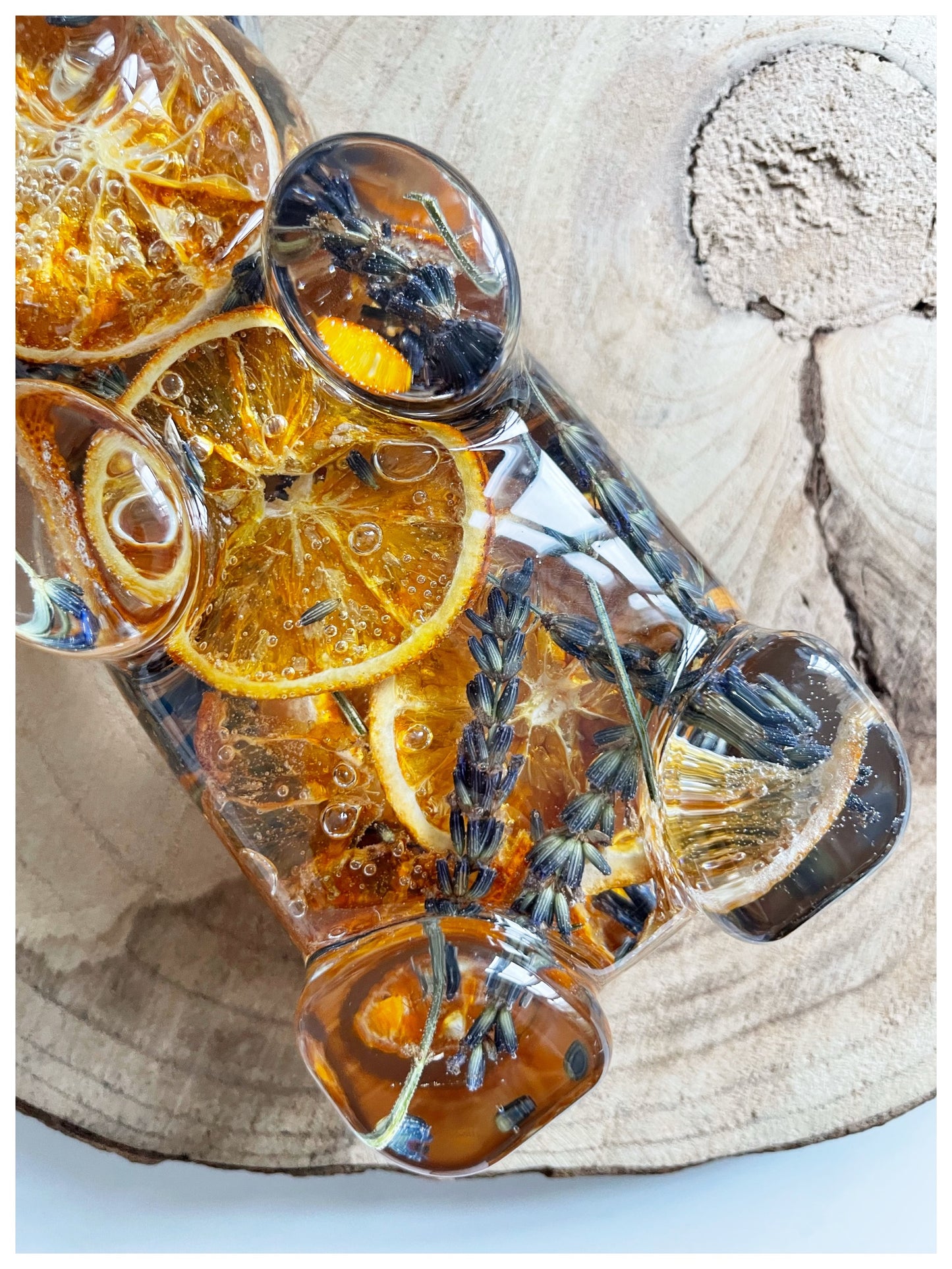 Large Teddy Bear - Orange & Lavender