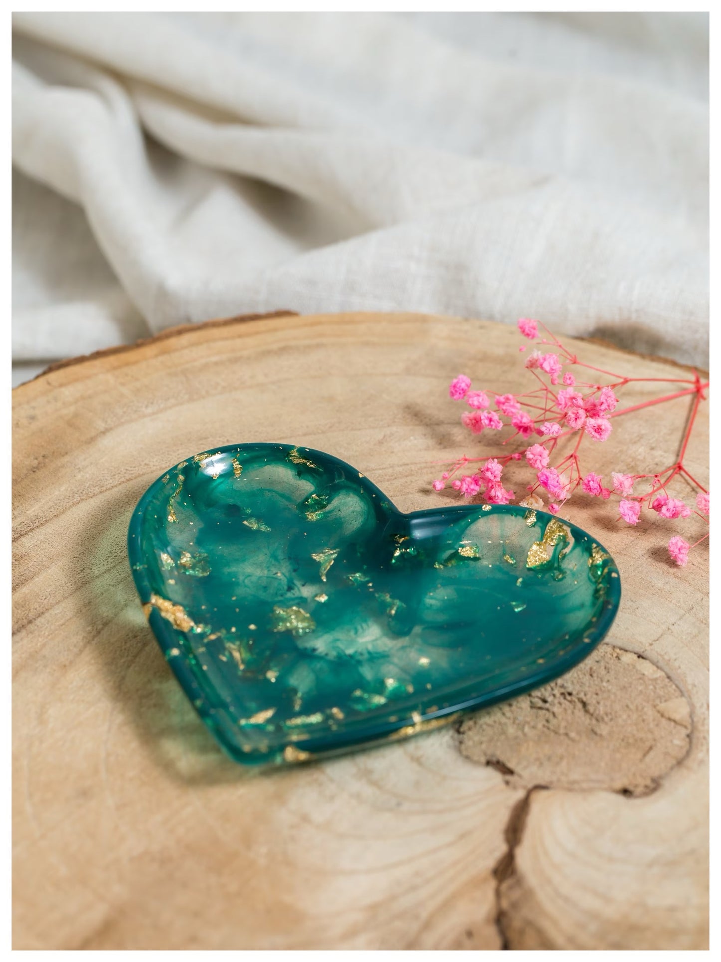 Resin - Large Heart Trinket Dish
