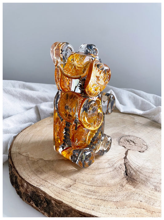 Large Teddy Bear - Orange & Lavender