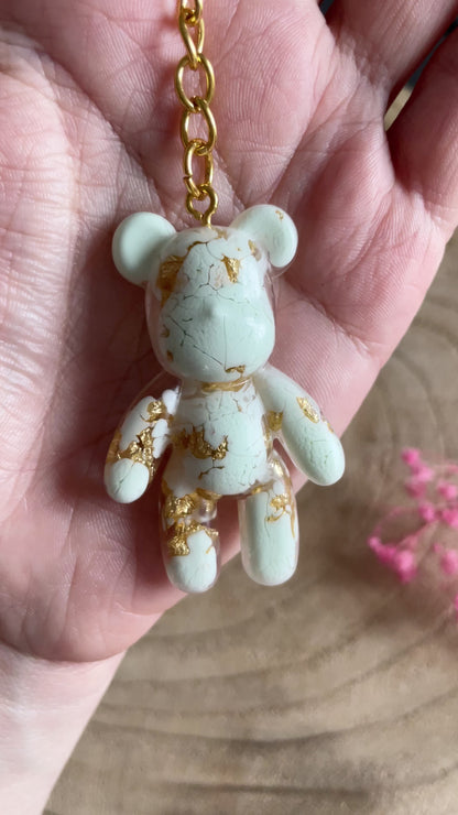 Mint Teddy Bear Keychain